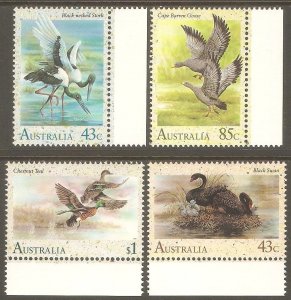 AUSTRALIA Sc# 1203 - 1206 MNH FVF Set of 4 Water Birds