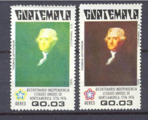 Guatemala C594 MNH US bicentennial/ error