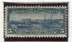 ARGENTINA; 1902 early Rosario Docks issue fine Mint hinged Shade of 5c. value