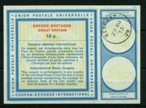 GREAT BRITAIN 10p 1973 USED - International Reply Coupon IRC