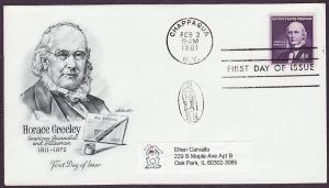 1177 Horace Greeley Artmaster FDC