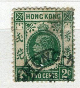 HONG KONG; 1912 early GV issue fine used 2c. value