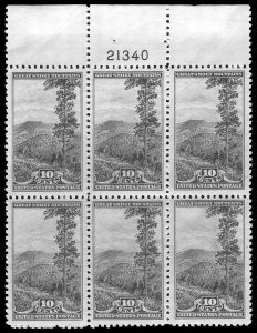 USA 749 Mint (NH) Plate Block of 6