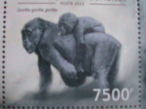 ​  BURUNDI STAMP-2012-SC#1218- GORILLA  -S/S :MNH  VERY FINE