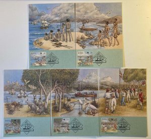 Australia 1987 FDC maxicard The First Fleet Arrival ships uniforms animals birds 