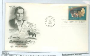 US 1485 Robinson Jeffers FDC, artcraft cachet