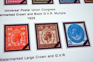 COLOR PRINTED GREAT BRITAIN [CLASS.] 1840-1951 STAMP ALBUM PAGES (28 ill. pages)