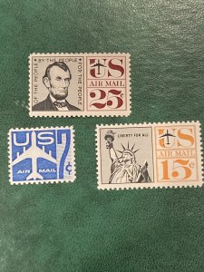 Air Mail three mint condition stamps C51 C59 & C63