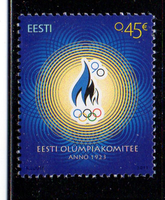 Estonia Sc 746 2013 Olympic Committee stamp mint NH