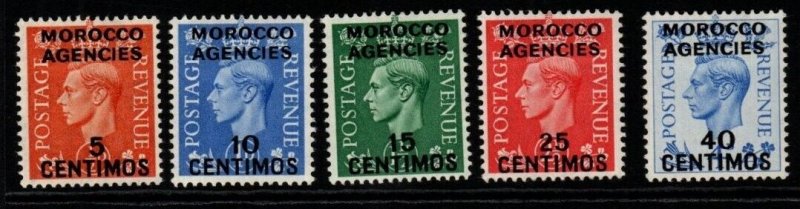 MOROCCO AGENCIES SG182/6 1951 DEFINITIVE SET MTD MINT