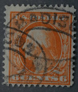 United States #379 6 Cent Washington Used Double Oval Cancels