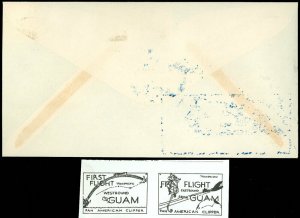 8/22/35 PAN AM, FIRST TRIP WAKE ISLAND MIDWAY HAWAII Pilot R O D SULLIVAN Signed