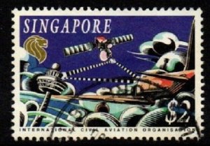 SINGAPORE SG783 1994 $2 CIVIL AVIATION  FINE USED