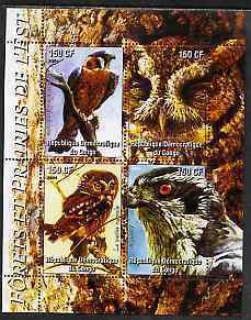 CONGO KINSHASA - 2004 - Birds, Eastern Plains - Perf 4v Sheet -MNH-Private Issue