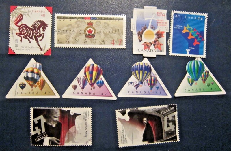 Canada 10 stamps with Compleat sets EB 11