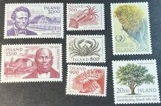 ICELAND # 608-614-MINT NEVER/HINGED----7 STAMP RUN----1985