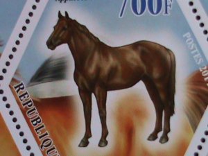 CHAD-2014 WORLD FAMOUS LOVELY BEAUTIFUL HORSES MNH S/S WE SHIP TO WORLD WIDE