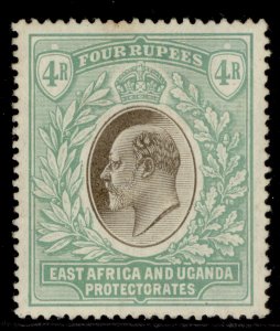 EAST AFRICA and UGANDA EDVII SG29, 4r grey & emerald-green, M MINT. Cat £130.