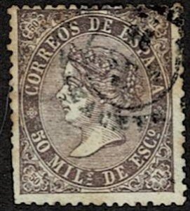 1868 Spain Scott Catalog Number 99 Used