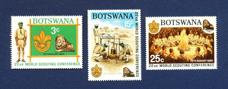 BOTSWANA - # 51-53 - VFMNH - Boy Scouts - 1969