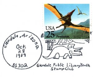 US SPECIAL PICTORIAL POSTMARK COVER GLENDALE ARIZONA PUBLIC YOUTH LIBRARY 1989