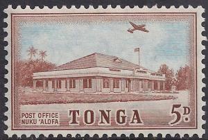 Tonga 1953 QE2 5d Post Office Nuku'alofa MM SG 107 ( G315 )