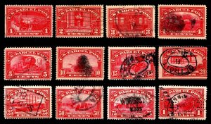 US.# Q1-Q12  USED PARCEL POST SET OF 1913 - F/VF & BETTER - $150.00  (ESP#6109)