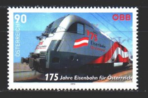 Austria. 2012. 3040. electric train. MNH.