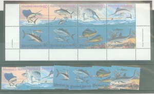 Marshall Islands #595/595A-h  Single (Complete Set)