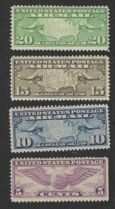 1926-30 AIRMAILS (C7-9, C12) MINT H $21