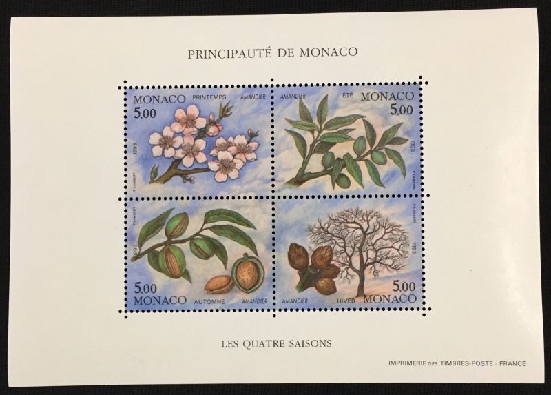 MONACO Fruit 4 sheets MNH (BLK28)