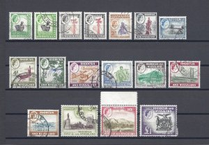 RHODESIA & NYASALAND 1959/62 SG 18/31 USED Cat £96.60