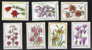 Hungary  #2954-2960   MNH 1985  Flowers Lilly family