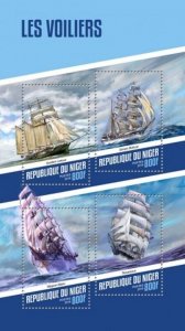 Niger - 2018 Tall Ships on Stamps - 4 Stamp Sheet - NIG18121a