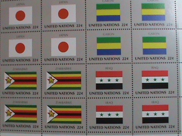 ​UNITED NATION-1987 SC#503-506 U. N. FLAGS SERIES MNH FULL SHEET- VERY FINE