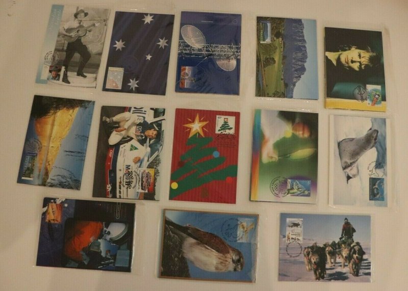 Australia Mixed Lot 13 of Maxi Card sets Mint fdc souvenir