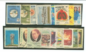 Ecuador #966/968-969/970/C587 Used Single