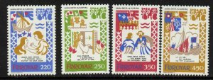 Faroe Islands 86-9 MNH Ballad of Harra Paetur & Elinborg, Ship, Flags, Castle