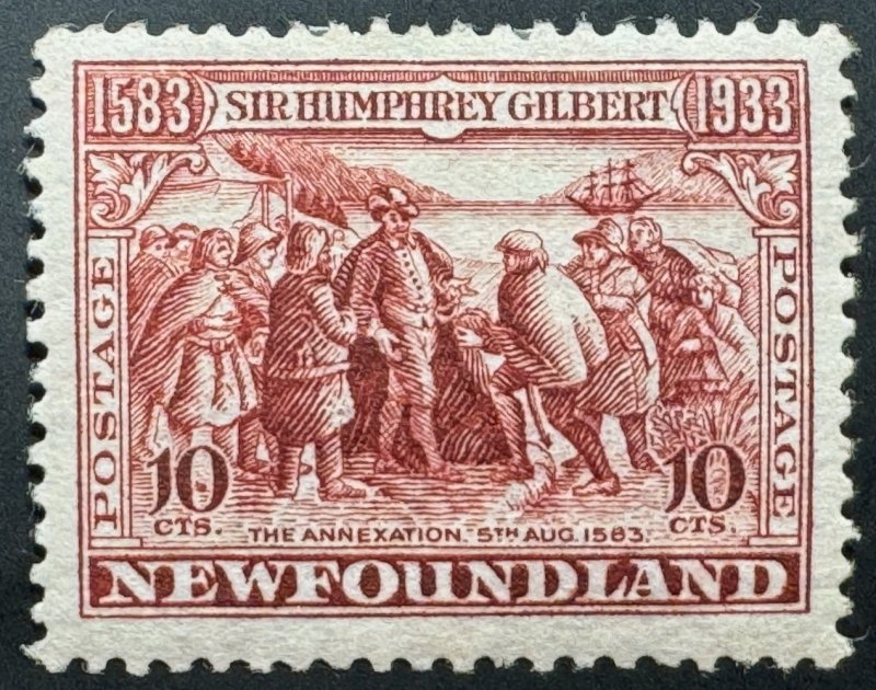 Newfoundland, Scott 220, Unused LHR, Sir Humphrey Gilbert Issue