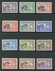 Tristan Da Cunha SG1/12 KGVI set of 12 M/M Cat 140 pounds