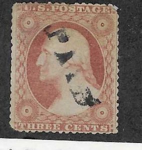 US #25A  3c Washington-type ll (U) CV $900.00