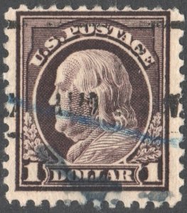 SC#518 $1.00 Franklin Single (1917) Used