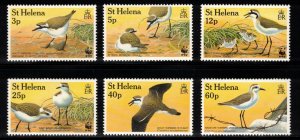 ST HELENA 1993 Sand Plover (Wirebird); Scott 593-98, SG 630-35; MNH