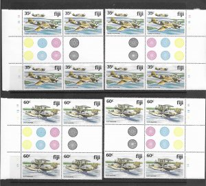 Fiji 454-7 MNH in gutter pairs x 4 sets pairs, vf. see desc. 2020 CV$85.20+