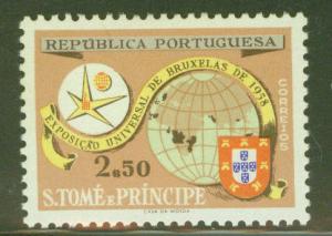 St. Thomas & Prince  Scott 370 MNH** 1958 Brussels Expo