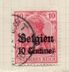 Belgium 1914-15 Early Issue Fine Used 10c. Optd Surcharged NW-184338