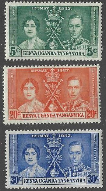 KUT 60-62 Mint Hinged Set of 3 Coronation Issue