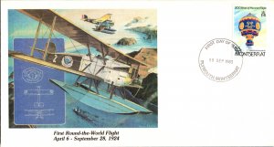 Montserrat, Worldwide First Day Cover, Balloons, Aviation