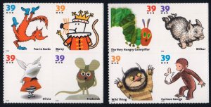 Scott #3994a (3987-94) Children's Books Animals (2) Block of 4 Stamps - MNH