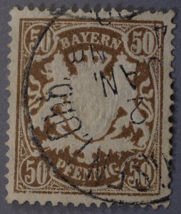 Germany States Bavaria #69 Used Dated Postmark 6 APR 6-7 Nm 89 NUERNBERG(?) VF`